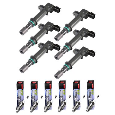 6 Ignition Coils & 6 Platinum Spark Plugs Kit For Dodge Ram 1500 2002-2008 3.7L - UF270, Direct Replacement