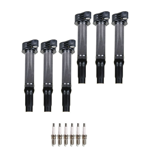 Set of 6 ISA Ignition Coils + 6 Spark Plugs Compatible with 2011 Toyota Tundra Base Extended Crew Cab Pickup 4-Door 4.0L 3956CC 241Cu. In. V6 Replacement for UF487