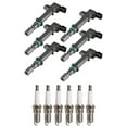thumbnail image 1 of Set of 6 ISA Ignition Coils and 6 Spark Plugs Compatible with Jeep Commander 2006-2008 Base Sport Utility 4-Door 3.7L 226Cu. In. V6  Replacement for UF270, 1 of 1