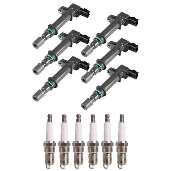 Set of 6 ISA Ignition Coils and 6 Spark Plugs Compatible with Jeep Liberty 2006 65th Anniversary Edition Sport Utility 4-Door 3.7L 226Cu. In. V6 Replacement for UF270