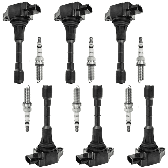 Set of 6 ISA Ignition Coils and Iridium Spark Plugs Compatible with 07-17 Nissan Altima 09-20 Maxima 09-20 Murano 3.5L Replacement for UF550 Fits select: 2014-2018 INFINITI QX60, 2013 INFINITI JX35