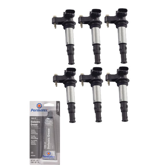 Set of 6 ISA Ignition Coils + Tune Up Grease Compatible with Buick Cadillac Chevrolet Saab Saturn 2.8L 3.6L Compatible with C1508 IC505 UF-375 Fits select: 2008-2009 CADILLAC CTS HI FEATURE V6