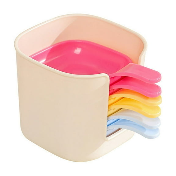 Set of 6 Mini Dipping Bowls with Handles - Small Serving Dishes for Sauces, Ketchup, Soy & Mustard - Includes Stackable Storage Container for Kitchen & Party Use