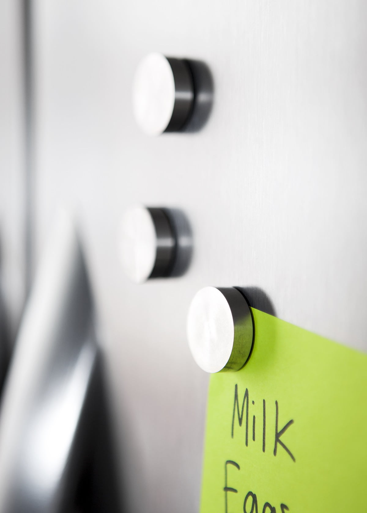 Set of 6 Modern Stainless Steel Round Perfect Silver Fridge