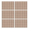thumbnail image 1 of Set of 6 Moroccan Plaid Placemats Machine Washable Durable Linen Table Mats Heat Resistant Wrinkle Free Ethnic Checkered Place Mats for Dining Table Kitchen Easy to Clean, 1 of 5