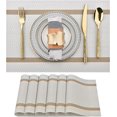 thumbnail image 1 of Set of 6 Placemats,PVC Dining Table Woven Vinyl Non-Slip Washable Cloth Heat Resistant Place Mats for Farmhouse Kitchen Decor Insulation Square Plate Mat, 1 of 14