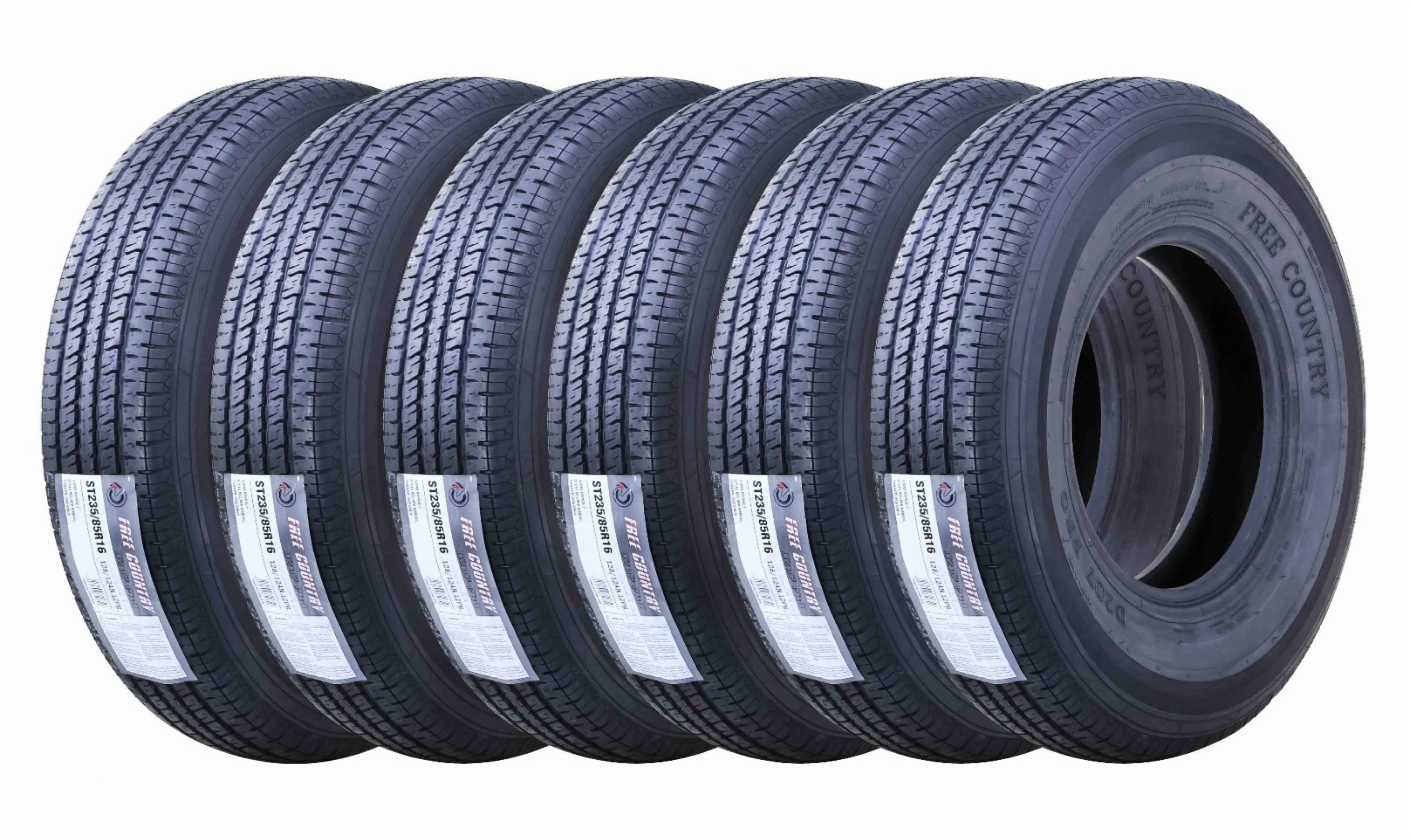 Set 6 Premium FREE COUNTRY Trailer Tires ST 235/85R16 12PR Load Range F Steel Belted Radial w/Scuff Guard