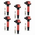 thumbnail image 1 of 6 ISA Ignition Coil Pack and Spark Plugs Compatible with Mazda 6 CX-9 Ford Edge Taurus Fusion Explorer Mustang Transit 150 250 350 Lincoln MKX MKZ Mercury Sable Replacement for UF553 SP580 SP534, 1 of 6