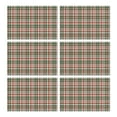 thumbnail image 1 of Set of 6 Rustic Farmhouse Plaid Print Placemats Machine Washable Durable Linen Table Mats Heat Resistant Wrinkle Free Checkered Place Mats for Dining Table Kitchen Easy to Clean, 1 of 5
