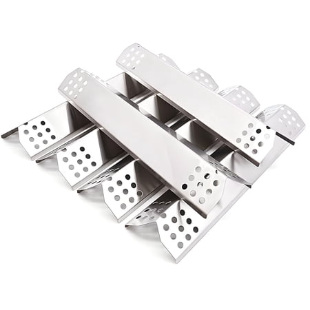 Set of 6 Stainless Steel Heat Plates for Nexgrill 720-0783E 720-0830H 720-0896 720-0896B 720-0898 720 0896C, Exp Grill 6 Burner Model, Grillmaster 720-0697