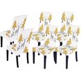 thumbnail image 1 of Set of 6 Stretch Christmas Chair Covers for Dining Room Gold Christmas Tree Printed Chair Covers Christmas Decor Removable Chair Covers Non Slip Washable Furniture Protector for Kitchen, 1 of 5