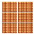thumbnail image 1 of Set of 6 Two Tone Checkered Placemats Machine Washable Durable Linen Table Mats Heat Resistant Wrinkle Free Contrast Plaid Place Mats for Dining Table Kitchen, 1 of 5