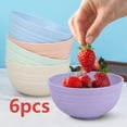 thumbnail image 1 of Set Of 6 Unbreakable Cereal Bowls, 25 OZ Wheat Straw Bowls Microwave and Dishwasher Safe BPA-Free Eco-Friendly Bowl Purple Color for Cereal, Serving ,Soup, Oatmeal, Pasta and Salad, 1 of 7