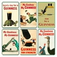 thumbnail image 1 of Set of 6 Vintage Guinness for Strength Metal Tin Signs - Retro Beer Advertising Posters for Pub Bar Home Decor - Iron Plaque Wall Art Decorative Signage, 1 of 6