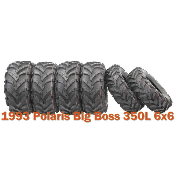 Set 6 WANDA ATV tires (2) 25x8-12 & (4) 25x12-10 1993 Polaris Big Boss 350L 6x6