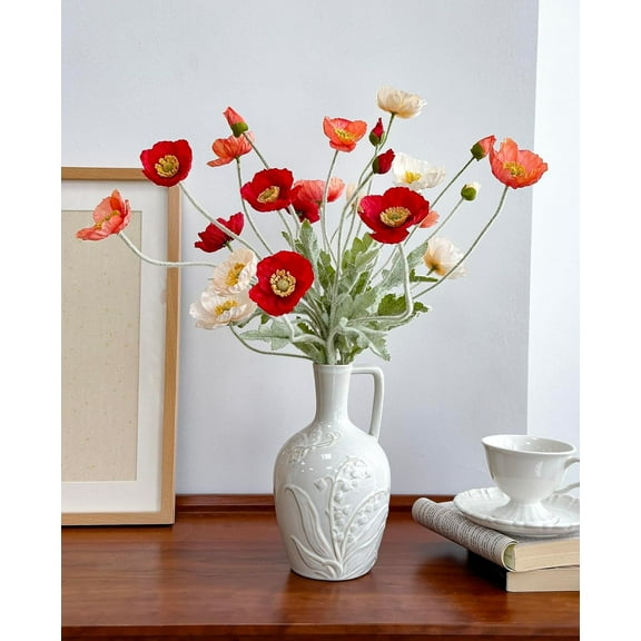 Artificial Silk Poppies Bouquet