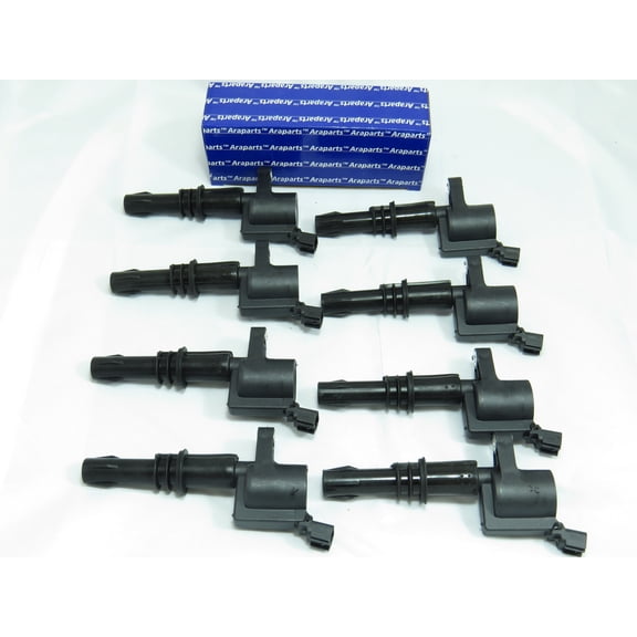 Set of 8 Araparts Brand Ignition Coils For Ford Lincoln Mercury 2004-2008 5.4L Lariat DG511 F250 F350 F450 F550 Pickup Expedition Navigator Explorer Mountaineer 3v 4.6L Super Duty
