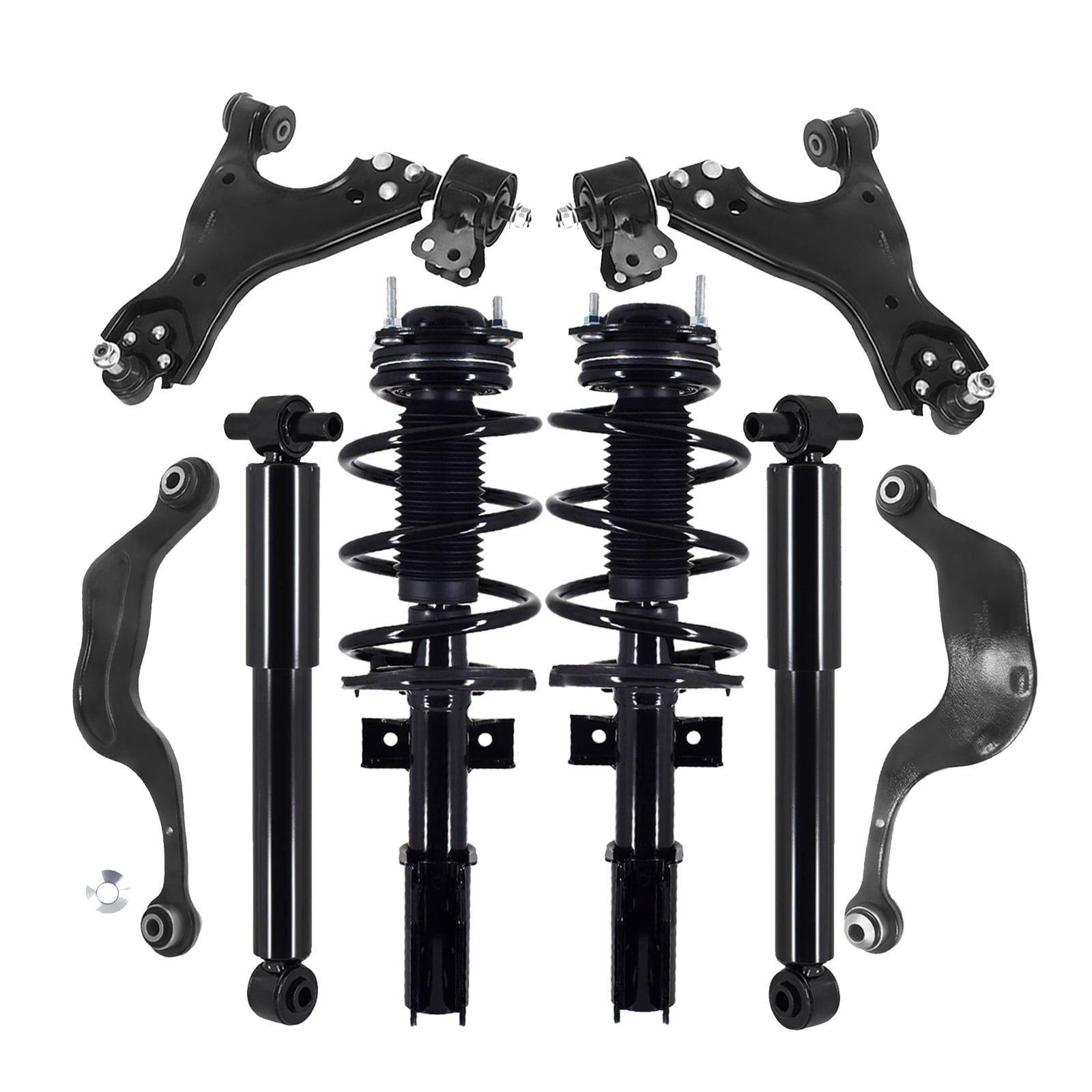Set of 8 Front Lower Control Arm Ball Joint-Quick Complete Strut-Coil ...