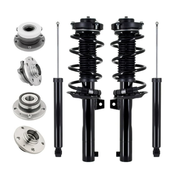 Set of 8 Front Quick Complete Strut-Coil Spring Assembly-Wheel Hub Bearing Assembly-Rear Shock Absorber-Wheel Hub Bearing Assembly For 2015-2018 Audi Q3 FWD