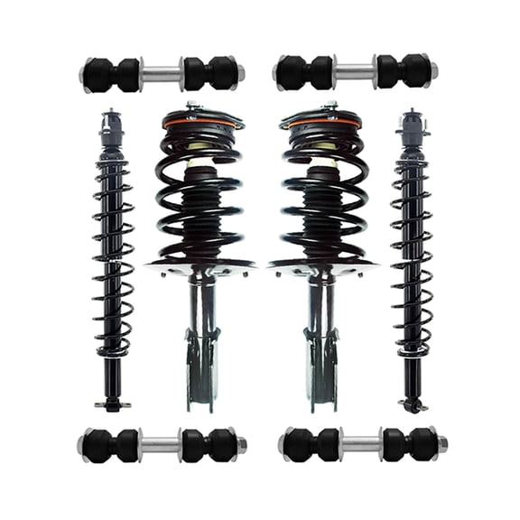 Set of 8 Front Sway Bar Link-Quick Complete Strut-Coil Spring Assembly-Rear Sway Bar Link-Shock Absorber Conversion Kit For 1998-2004 Cadillac Seville