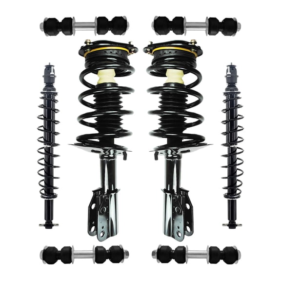 Set of 8 Front Sway Bar Link-Quick Complete Strut-Coil Spring Assembly-Rear Sway Bar Link-Shock Absorber Conversion Kit For 1998-2005 Buick Park Avenue
