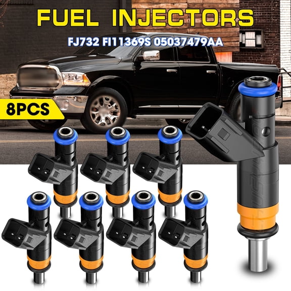 Set 8 Fuel Injectors For Dodge Jeep Ram Chrysler Hemi 5.7L 6.1L V8 05037479AA