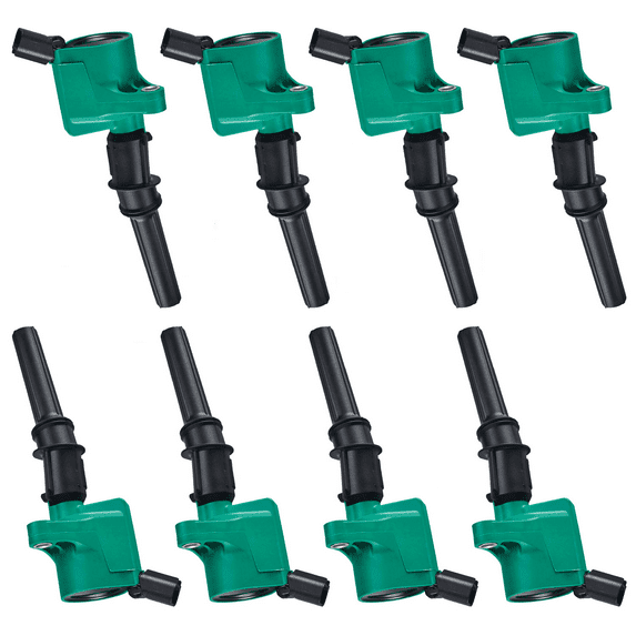 Set of 8 Heavy Duty Green Ignition Coil Compatible with 1998 1999 2000 2001 2002 2003 2004 2005 Ford Crown Victoria V8 4.6L Gasoline Only Replacement for FD503 C1417