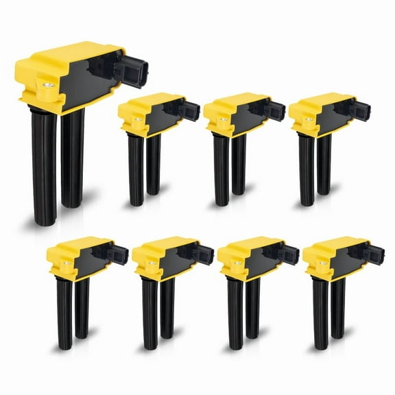 Set of 8 ISA Heavy Duty Ignition Coils Compatible with 2005-2019 Ram 1500 2500 3500 Dodge Charger Challenger Jeep Grand Cherokee Chrysler 300 5.7L 6.1L 6.2L 6.4L Replacement for UF504