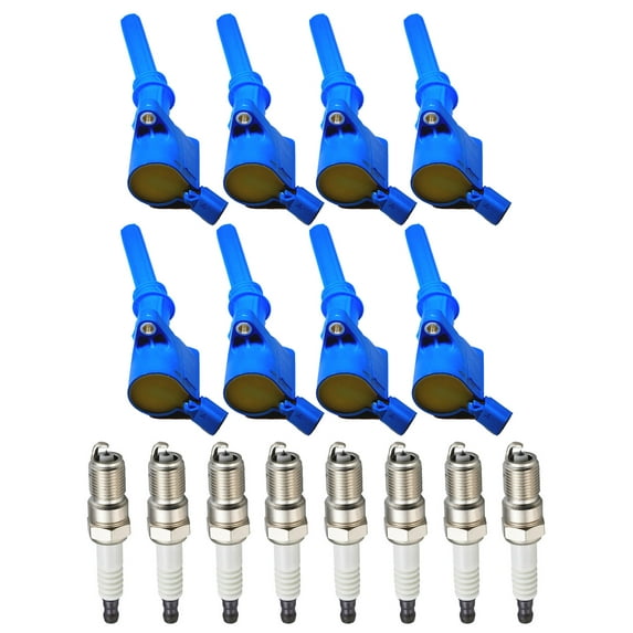 Set of 8 ISA High Performance Ignition Coils and ISA Spark Plugs Compatible with 2001 Ford Mustang GT Coupe 2-Door 4.6L V8 Replacement for DG508 FD503
