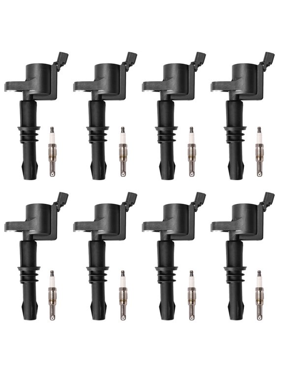 ISA 8 Ignition Coil Pack and Iridium Spark Plug Set 2005-2008 for Ford Expedition Explorer F150 F250 F350 F450 F550 Super Duty Navigator Mark 5.4L 4.6L Replacement for DG511 SP515 SP546