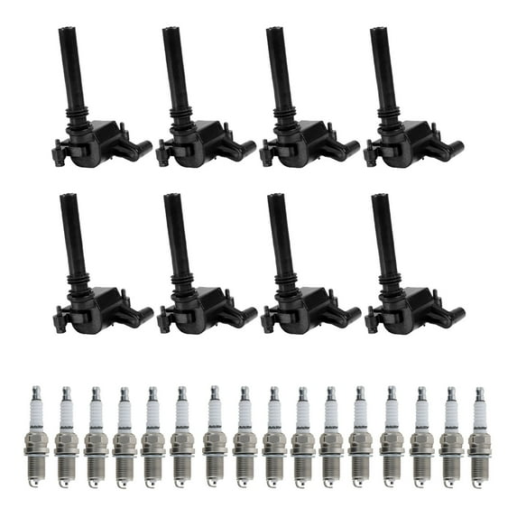 Set of 8 ISA Ignition Coils and 16 Autolite Spark Plugs Compatible with 2005 Dodge Durango ST Sport Utility 4-Door 5.7L 345Cu. In. V8 GAS OHV Replacement for UF378 XP5263