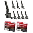 thumbnail image 1 of Set of 8 ISA Ignition Coils and 8 Motorcraft Spark Plugs Compatible with 1997-2004 Ford E-350 Econoline Super Duty Club Wagon E-450 E-550 Eco Super Duty 6.8L V10 Replacement for FD503 SP493, 1 of 6