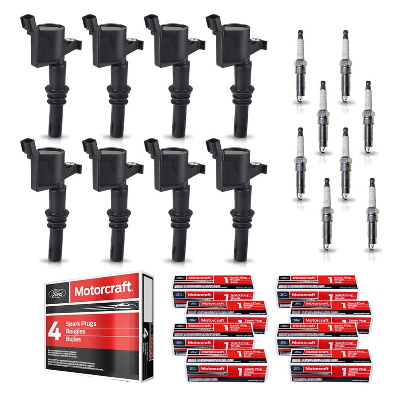 Set of 8 ISA Ignition Coils and 8 Motorcraft Spark Plugs For Ford F150 ...
