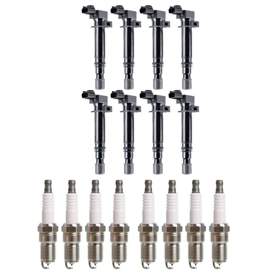 UF270 ISA Ignition Coils and 8 Spark Plugs Compatible with 2000 2001 2002 2003 2004 2005 2006 2007 Dodge Durango Ram 1500 Dakota Jeep Grand Cherokee Set of 8 Replacement for UF297 4503