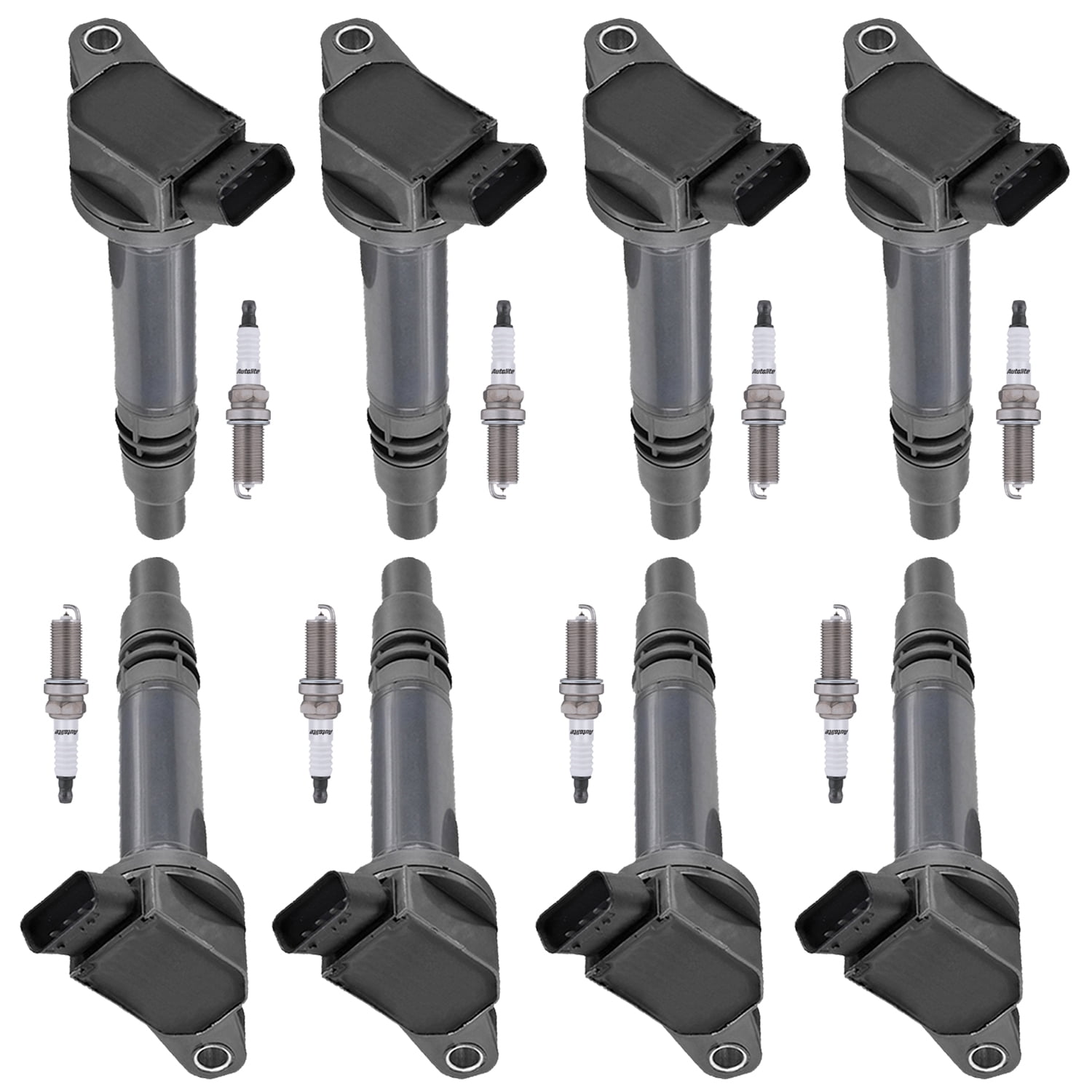 Set of 8 ISA Ignition Coils and Autolite Platinum Spark Plugs