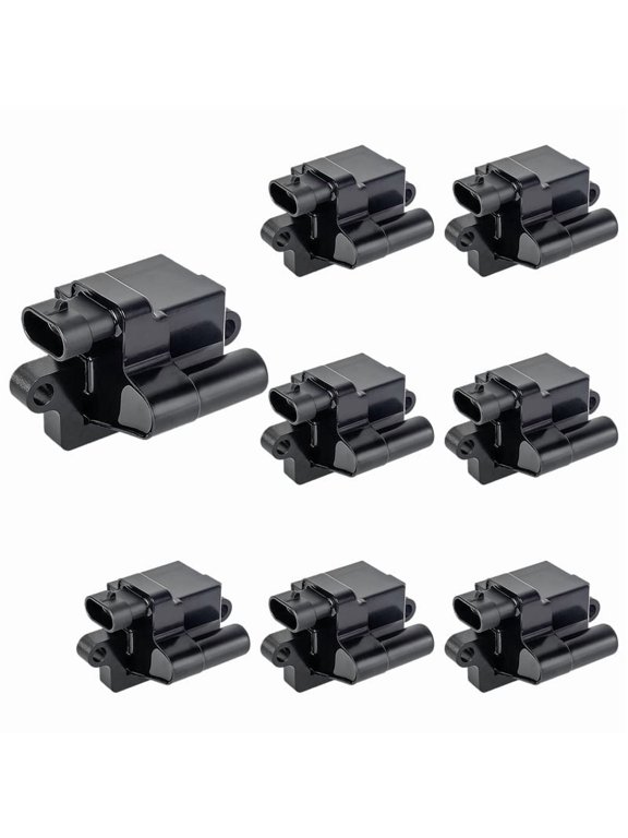 ISA Set of 8 Square D581 Ignition Coils Pack 4.8L 5.3L 6.0L For Chevy Avalanche Silverado Tahoe GMC Sierra Yukon 1500 2500 3500 Hummer H2 Cadillac Escalade V8 Replacement for UF271, C1208