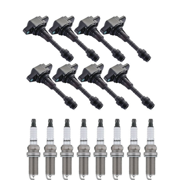 Set of 8 ISA Igntion Coils and 8 Spark Plugs replace for 2008-2012 Nissan Pathfinder LE Sport Utility 4-Door 5.6L 5552CC V8 GAS DOHC Naturally Aspirated Compatible with UF551