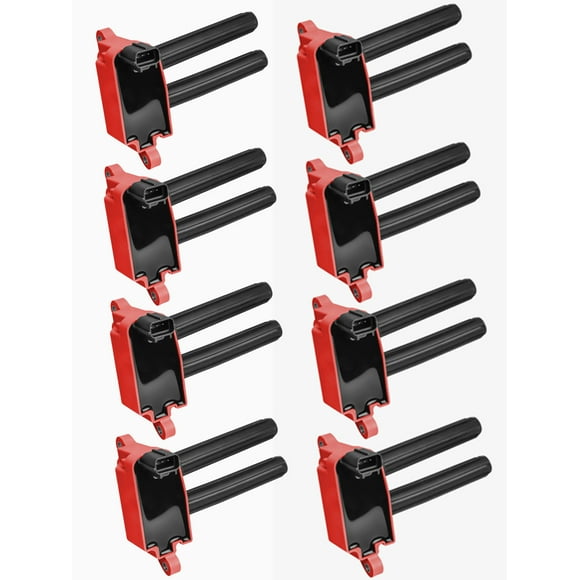 Set of 8 ISA Red Ignition Coils Compatible with 2006-2020 Dodge Ram 1500 2500 3500 4500 Jeep Grand Cherokee Chrysler 300 5.7L V8 345ci Replacement for UF504 GN10352