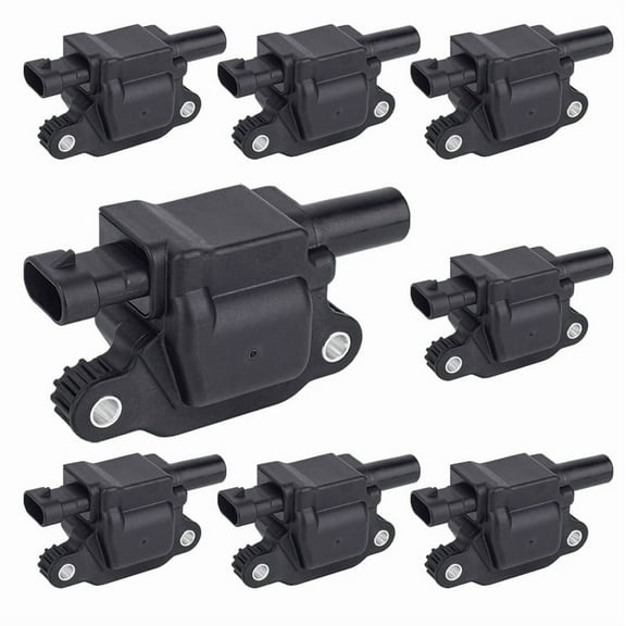 ISA Set of 8 Square Ignition Coil Pack For Chevrolet GMC Cadillac Camaro Corvette Express Impala CTS Rainier Avalanche Silverado Suburban Savana V8 Replacement for UF413 12611424 12570616
