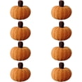thumbnail image 1 of Set of 8 Mini Knitted Pumpkins 2.36 Inch Thanksgiving & Fall Bowl Fillers Decor Halloween Autumn Decorative Pumpkins for Tiered Trays Rustic Shelves Tables Bowls and Farmhouse Theme, 1 of 5