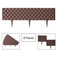 thumbnail image 1 of Set of 8 Pcs Decorative Rattan-Inspired Plastic Landscape Edging and Garden Fence Borders in a Rich Coffee Hue for Lawn, Outdoor Patio, Garden, and Flower Bed, 1 of 7