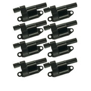 Set of 8 Round ISA Ignition Coils Compatible with 2007-2013 Chevrolet Silverado 1500 4.8L V8 2008-2018 GMC Sierra 2500 HD 6.0L V8 Replacement for UF414 C1512 D514A