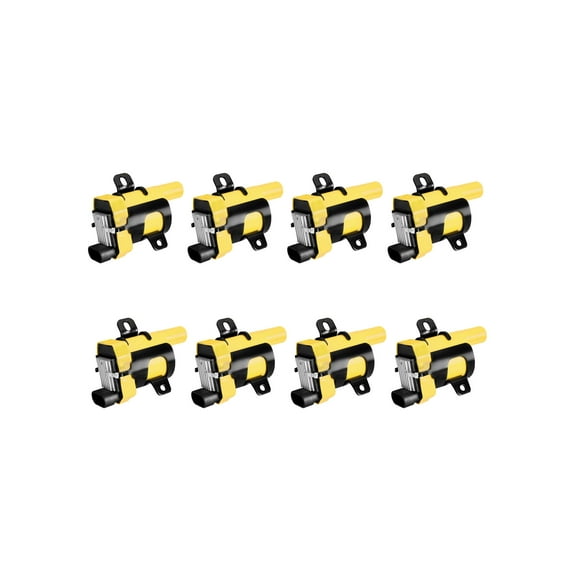 Set 8 of Yellow Ignition Coils Compatible with 2007 GMC Sierra 1500 Classic 4.8L Replacement for UF262