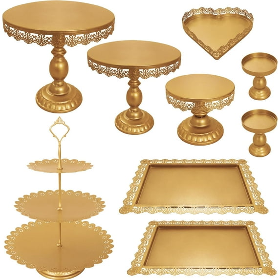 Set of Cake Stands Cupcake Stand Set Multiple Styles Candy Fruit Display Tower Dessert Plate Cake Serving Tray for Birthday Party Wedding Anniversary Shower Engagement