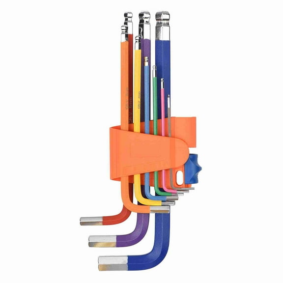 Set 9PCS Multicolour L-Key Set  Key Star Key Set Long Arm Industrial Grade   Steel  Key Wrench