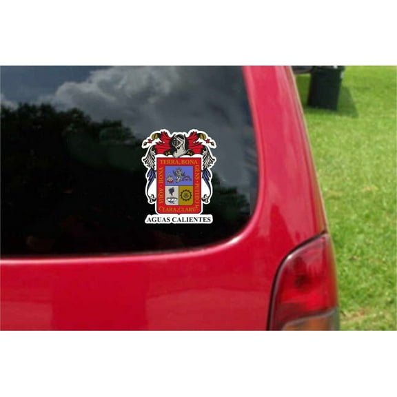 Set Aguascalientes Mexico. Coat of Arms State Emblem Escudo de Armas Decals Stickers Full Color/Weather Proof