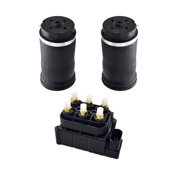 Set Air Solenoid Valve Block-Rear Air Suspension Spring Bag For 2007-2016 Mercedes-Benz GL450