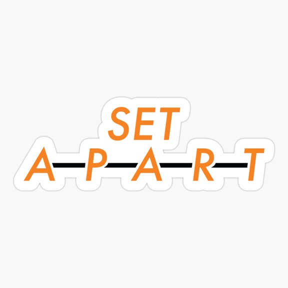 Set Apart Faith Identity Quote Sticker
