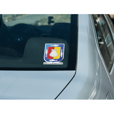Set Baja California Sur Mexico. Coat of Arms State Emblem Escudo de Armas Decals Stickers Full Color/Weather Proof