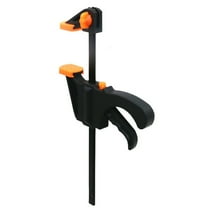 Set of Bar Clamps for Woodworking, Includes Two Clamps, One-Handed Operation with Quick-Grip Design, F-Clamp/Spreader, Durable Plastic.,Black,7.6x1.4"